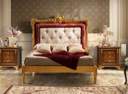 Bed 2x Bedside table Bedroom Set Designer Luxury Beds Hotel Complete 3 pcs.